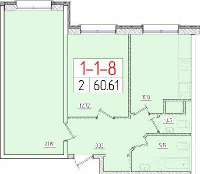 2-кімнатна 60.61 м² в ЖК П'ятдесят шоста перлина від 17 900 грн/м², Одеса