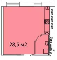 1-кімнатна 28.5 м² в ЖК Теплий дім від 13 500 грн/м², с. Крижанівка
