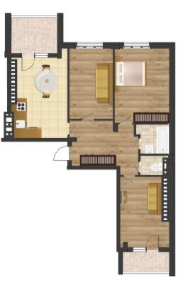 3-кімнатна 99.1 м² в ЖК Золота Ера від 25 450 грн/м², с. Крижанівка