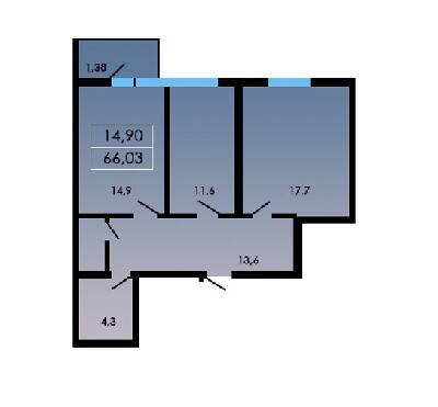 2-кімнатна 66.03 м² в ЖК ЛісSky від 20 500 грн/м², Одеса