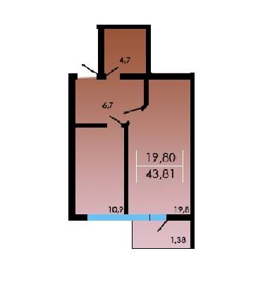 1-кімнатна 43.81 м² в ЖК ЛісSky від 21 300 грн/м², Одеса