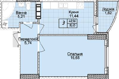 1-кімнатна 40.66 м² в ЖК Башни Фонтана від 21 800 грн/м², Одеса