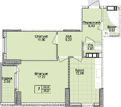 2-кімнатна 59.48 м² в ЖК Башни Фонтана від 21 200 грн/м², Одеса
