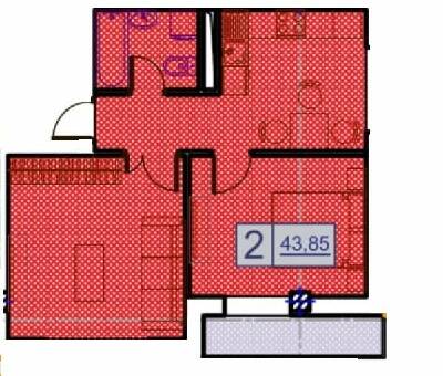 2-кімнатна 43.85 м² в ЖК Простір на Гераневій від 31 850 грн/м², Одеса