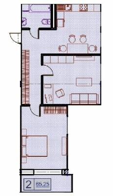 2-кімнатна 65.25 м² в ЖК Простір на Гераневій від 31 850 грн/м², Одеса