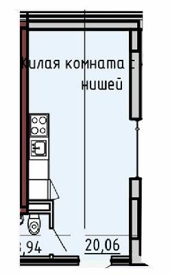 1-кімнатна 24 м² в ЖК Пространство на Маячном від 33 850 грн/м², Одеса