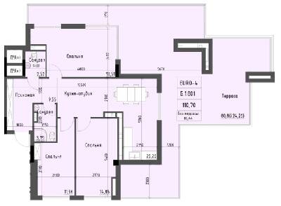 3-кімнатна 110.7 м² в ЖК Простір+ на Дачній від 31 700 грн/м², Одеса