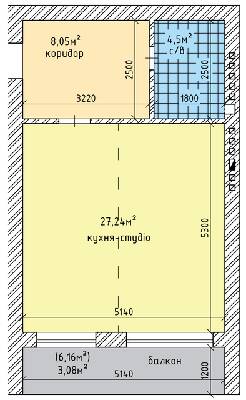 1-комнатная 42.87 м² в ЖК Дружный Двор от 15 650 грн/м², с. Солонка