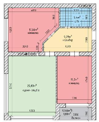 2-комнатная 75.01 м² в ЖК Дружный Двор от 13 950 грн/м², с. Солонка