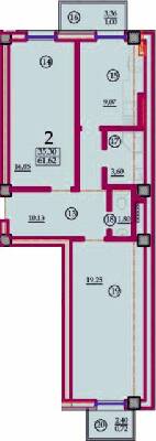 2-комнатная 61.62 м² в ЖК Вентимилья от 35 350 грн/м², Одесса