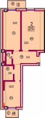 2-комнатная 63.7 м² в ЖК Вентимилья от 35 350 грн/м², Одесса