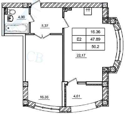1-кімнатна 50.2 м² в ЖК Будинок біля моря від 18 400 грн/м², м. Южне