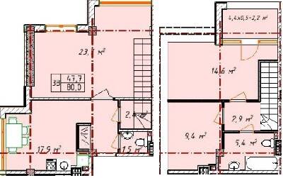 Дворівнева 80 м² в ЖК Comfort Hall від 22 900 грн/м², Одеса