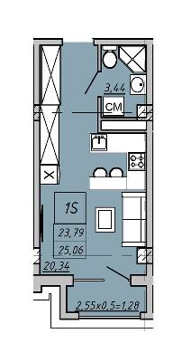 Смарт 25.06 м² в ЖК Smart Hall від 24 000 грн/м², Одеса