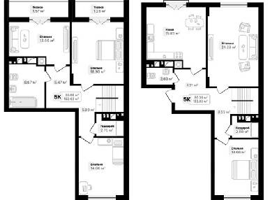 Двухуровневая 152.62 м² в ЖК Auroom Tower от 17 850 грн/м², Львов