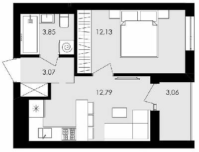 1-кімнатна 34.9 м² в ЖК Avalon Holiday від забудовника, с. Сокільники