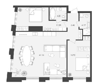 2-комнатная 96.02 м² в ЖК Avalon 37 от 58 000 грн/м², Львов
