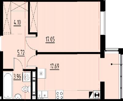 1-кімнатна 48.52 м² в ЖК Globus Comfort від забудовника, Львів