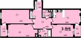 3-комнатная 105.5 м² в ЖК Globus Central Park от 51 200 грн/м², Львов