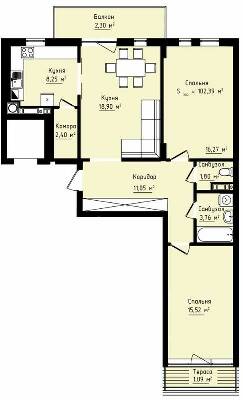 3-комнатная 83.53 м² в ЖК Globus Premium от 66 350 грн/м², Львов