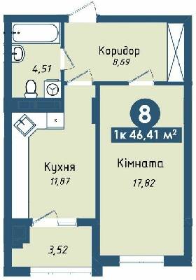 1-комнатная 46.41 м² в ЖК Kaiser Park от 21 250 грн/м², Львов
