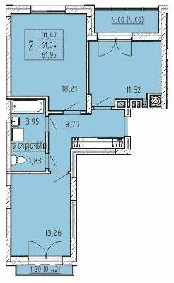 2-кімнатна 61.96 м² в ЖК Сонцебуд від 14 500 грн/м², м. Жовква