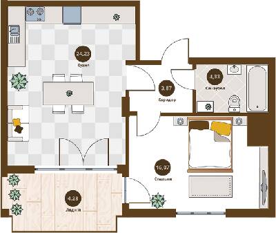 1-комнатная 52.78 м² в ЖК Villa Magnolia Spring от 27 950 грн/м², Львов