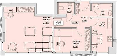 2-кімнатна 55.9 м² в ЖК Grand Village від забудовника, с. Сокільники