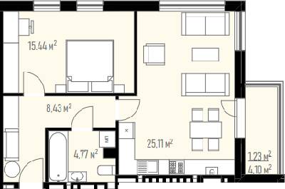 1-комнатная 54.98 м² в ЖК Grand Residence от 70 600 грн/м², Львов