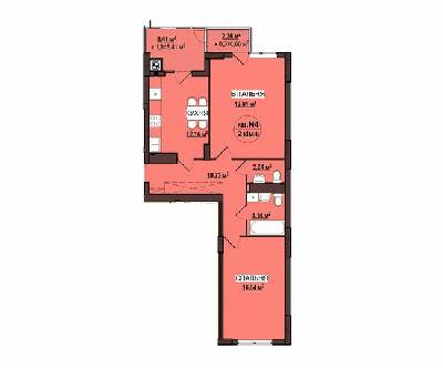 2-кімнатна 71.76 м² в ЖК Старий Сихів від 16 500 грн/м², Львів