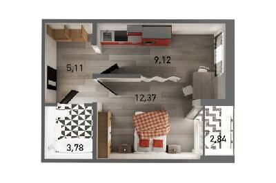 1-кімнатна 33.22 м² в ЖК Ґорґани від 21 250 грн/м², Львів