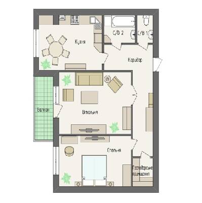 2-комнатная 75.16 м² в ЖК Краковский от 32 450 грн/м², Львов