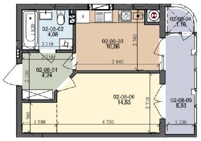 1-комнатная 39.19 м² в ЖК на ул. Трускавецкая от 18 000 грн/м², с. Сокольники