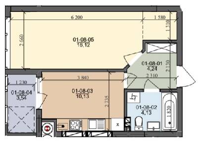 1-комнатная 40.16 м² в ЖК на ул. Трускавецкая от 18 000 грн/м², с. Сокольники