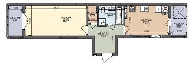 1-комнатная 44.15 м² в ЖК на ул. Трускавецкая от 18 000 грн/м², с. Сокольники