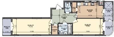 2-комнатная 62.4 м² в ЖК на ул. Трускавецкая от 18 000 грн/м², с. Сокольники