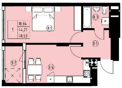 1-комнатная 48.53 м² в ЖК ул. Навроцкого, 31 от 19 550 грн/м², Львов