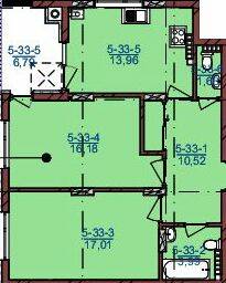 2-кімнатна 66.6 м² в ЖК на вул. Тернопільська, 42 від 14 650 грн/м², Львів