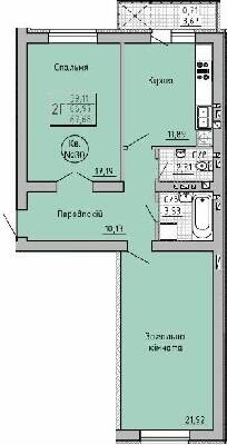 2-комнатная 67.68 м² в ЖК Серпанок от 13 500 грн/м², г. Пустомыты