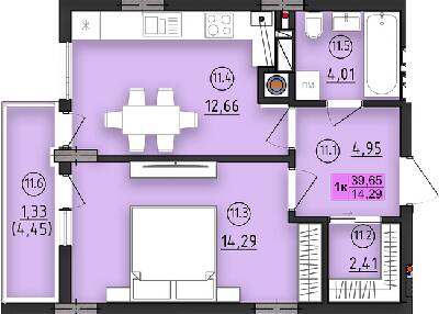 1-комнатная 39.65 м² в ЖК ул. Длинная, 30А от застройщика, Львов