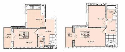 Двухуровневая 80.05 м² в ЖК Софиевка от 22 000 грн/м², Львов