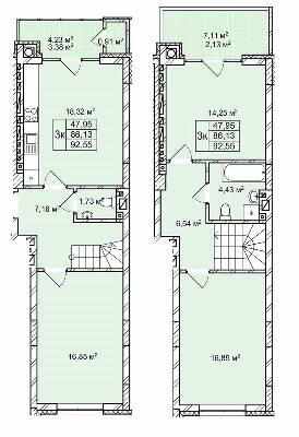 Двухуровневая 92.55 м² в ЖК Софиевка от 22 000 грн/м², Львов