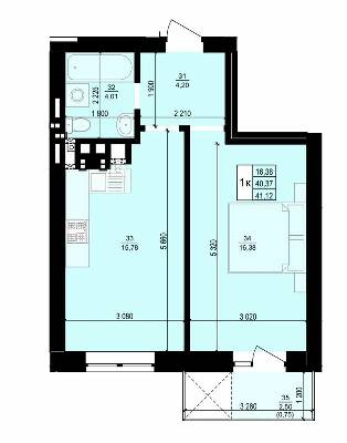 1-комнатная 41.12 м² в ЖК Святий Антоній от 18 350 грн/м², г. Мостиска