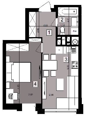 1-комнатная 39.73 м² в ЖК Парк Арена от 18 300 грн/м², Львов
