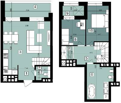 Двухуровневая 86.52 м² в ЖК Парк Арена от 26 350 грн/м², Львов