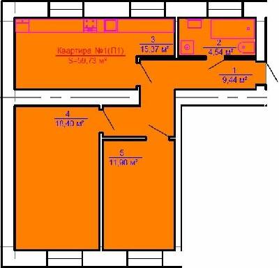 2-комнатная 59.73 м² в ЖК Австрійська Садиба от застройщика, г. Рава-Русская