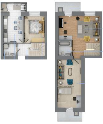 Двухуровневая 92.5 м² в ЖК Rubicon City от 10 900 грн/м², г. Винники