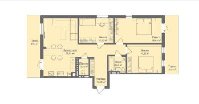 3-комнатная 97.96 м² в ЖК Этно Дом от 13 400 грн/м², с. Горишний