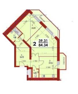 2-комнатная 84.34 м² в ЖК на вул. 50-річчя УПА, 10В от 19 000 грн/м², г. Моршин