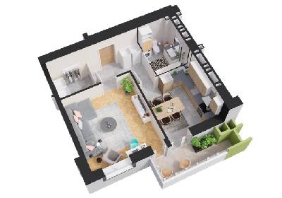 1-комнатная 46.5 м² в ЖК на ул. Вербицкого, 20/21 от 16 800 грн/м², г. Новояворовск